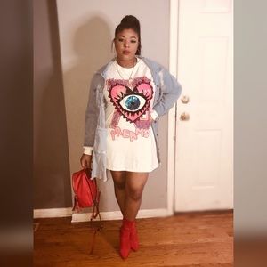 Long sleeve shirt dress sequins